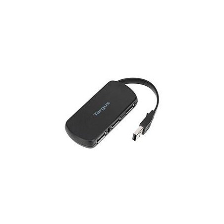 HUB TARGUS ACH114US, CONCENTRADOR DE 4 PUERTOS USB 2.0 COLOR NEGRO