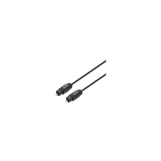 CABLE AUDIO,MANHATTAN,356060, TOSLINK M-M 1.0M NEGRO