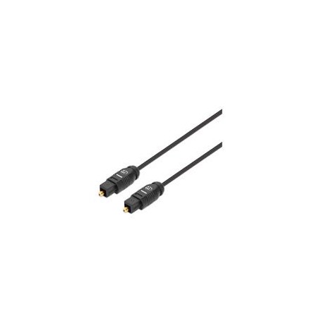 CABLE AUDIO,MANHATTAN,356060, TOSLINK M-M 1.0M NEGRO