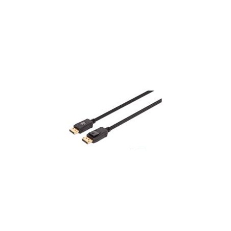 CABLE DISPLAYPORT,MANHATTAN,353618, V1.4 M-M 2.0M NEGRO 8K60HZ,CHAPADOS EN ORO