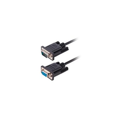 CABLE DE 3M SERIAL RS232 PARA MODEM NULO, CROSSOVER CRUZADO BLINDADO, CABLE DB9 PUERTO COM HEMBRA A MACHO COMPATIBLE DTE - STA