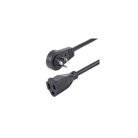 CABLE DE 1.8M DE EXTENSION DE ALIMENTACION - CABLE ALARGADOR DE CORRIENTE ROTATIVO PLANO DE 360DEG - NEMA 5-15P A NEMA 5-15R -