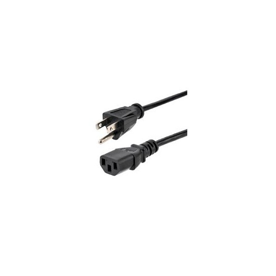 CABLE DE CORRIENTE DE 7.6M ESTANDAR DE ALIMENTACION DE COMPUTADORA, NEMA 5-15P A C13, 10A 125V, 18AWG, CABLE DE REPUESTO PARA 