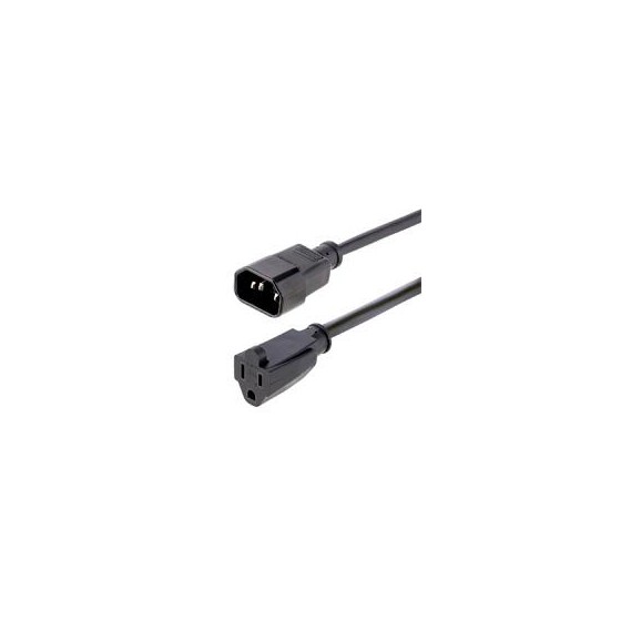 CABLE DE 1M  DE EXTENSION DE ALIMENTACION PARA COMPUTADORAS, IEC 320 C14 A NEMA 5-15R, 10A 125V, ALARGADOR - STARTECH.COM MOD.