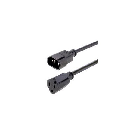 CABLE DE 1M  DE EXTENSION DE ALIMENTACION PARA COMPUTADORAS, IEC 320 C14 A NEMA 5-15R, 10A 125V, ALARGADOR - STARTECH.COM MOD.