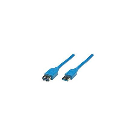 CABLE USB,MANHATTAN,322379, V3.0 EXT. 2.0M AZUL