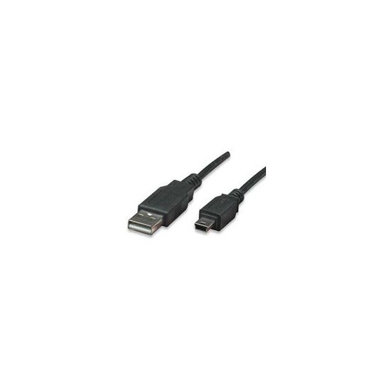 CABLE USB,MANHATTAN,33375, V2.0 A-MINI B 1.8M NEGRO