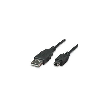 CABLE USB,MANHATTAN,33375, V2.0 A-MINI B 1.8M NEGRO