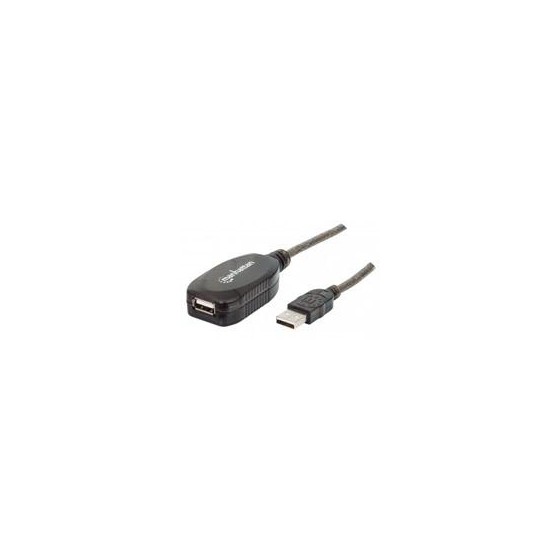 CABLE USB,MANHATTAN,151573, V2.0 EXT. ACTIVA 10.0M BOLSA