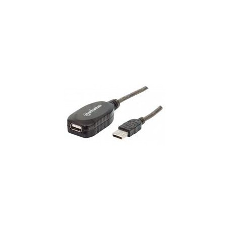 CABLE USB,MANHATTAN,151573, V2.0 EXT. ACTIVA 10.0M BOLSA