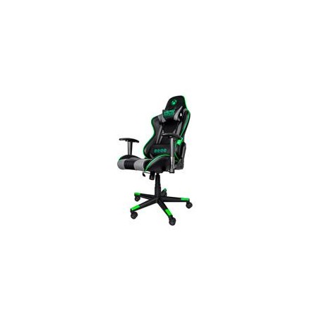 SILLA GAMER XBOX BY TECH ZONE ESSENTIAL SX-00G1 / PIEL SINTETICA / NEGRO CON VERDE / RECLINABLE 90-160 / 120 KG / REPOSABRAZOS