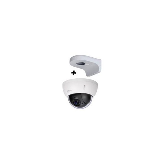 CAMARA DAHUA MINI PTZ DE 2 MP HDCVI / 4X ZOOM OPTICO CON BRAZO DE PARED PFB203W INCLUIDO