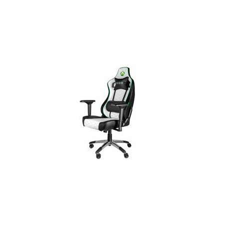 SILLA GAMER XBOX BY TECH ZONE ELITE SX-00G4 / KOSKIN DE ALTA RESISTENCIA Y PERFILES EN VELOUR / BLANCO CON NEGRO / RECLINABLE 