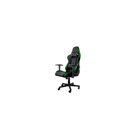 SILLA GAMER XBOX BY TECH ZONE ELITE LED SX-00G5 / KOSKIN DE ALTA RESISTENCIA / NEGRO CON VERDE / RECLINABLE 90-150 / 120 KG / 