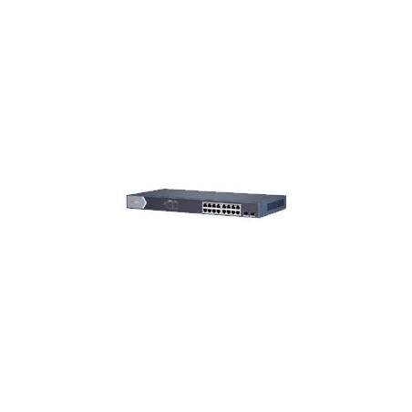 SWITCH GIGABIT POE+ HIKVISION DS-3E1518P-SI ADMINISTRABLE / 16 PUERTOS 10/100/1000 MBPS POE+ / 2 PUERTOS SFP / CONFIGURACION R