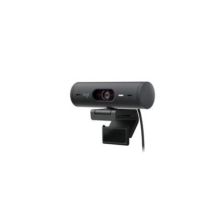 WEBCAM LOGITECH BRIO 500 GRAFITO FHD 1080 A 30 FPS AUTO ENFOQUE, MICRYFONO IA USB-C WIN/MAC OS