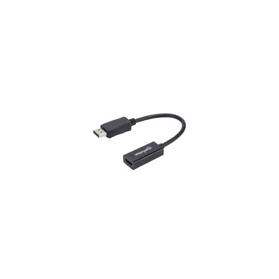 ADAPTADOR DISPLAYPORT,MANHATTAN,151634, M A HDMI H, CABLE 15CM 1080P