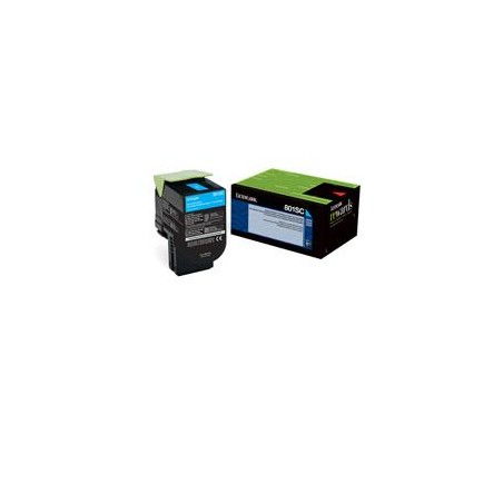 TONER LASER LEXMARK  80C8SC0 CYAN, RENDIMIENTO ESTANDAR HASTA 2,000 PAGINAS, PARA MODELOS: CX410, CX510, CX310