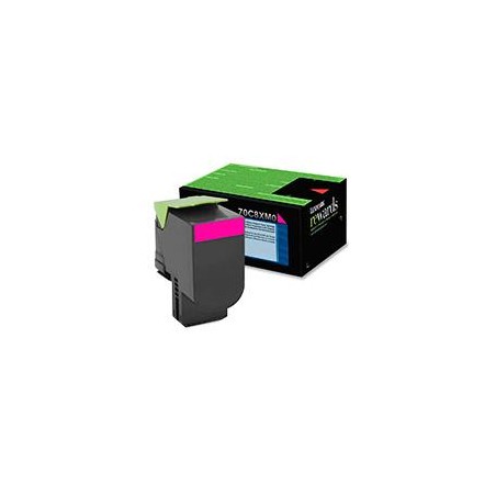 TONER LASER LEXMARK / COLOR MAGENTA / EXTRA ALTO RENDIMIENTO / 70C8XM0 / HASTA 4,000 PAGINAS / 5% DE COBERTURA / P/MODELOS: CS