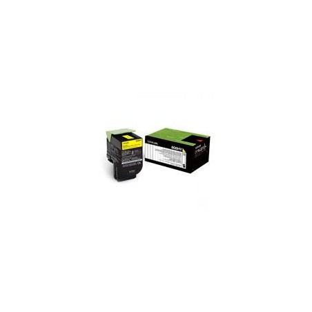 TONER LASER LEXMARK 80C8HY0 AMARILLO, ALTO RENDIMIENTO 3000 PAGINAS, PARA CX410DE, CX510DHE, CX510DE