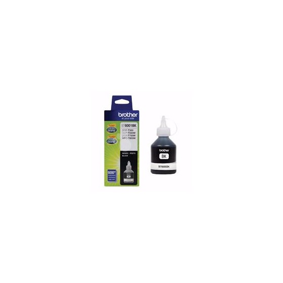 BOTELLA DE TINTA BROTHER NEGRA BT6001BK DE ALTO RENDIMIENTO DE HASTA 6000 PGINAS COMPATIBLE CON TINTA CONTINUA BROTHER