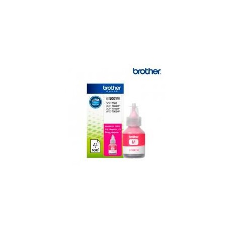 BOTELLA DE TINTA BROTHER MAGENTA BT5001M DE ALTO RENDIMIENTO DE HASTA 5000 PGINAS COMPATIBLE CON TINTA CONTINUA BROTHER