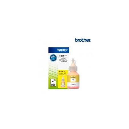 BOTELLA DE TINTA BROTHER AMARILLO BT5001Y DE ALTO RENDIMIENTO DE HASTA 5000 PGINAS COMPATIBLE CON TINTA CONTINUA BROTHER