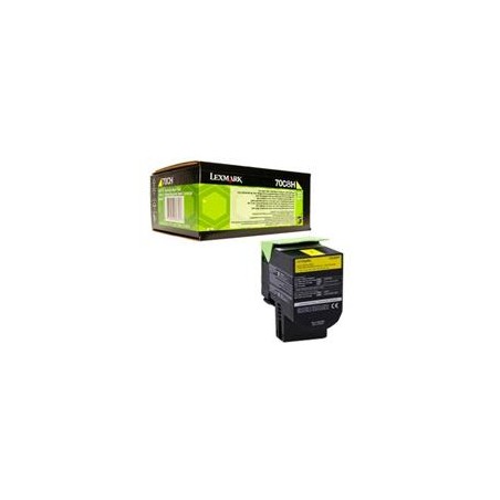 TONER LASER LEXMARK / COLOR AMARILLO / ALTO RENDIMIENTO / 70C8HY0 / HASTA 3,000 PAGINAS / 5% DE COBERTURA / P/MODELOS: CS310DN