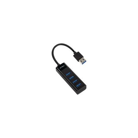 HUB ACTECK PORT X 3 DH425 / USB A / 4 PUERTOS USB 3.0 / 30 CM / NEGRO / AC-934664