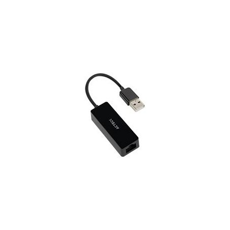 ADAPTADOR ACTECK SHIFT PLUS AE420 / RJ45 (ETHERNET) A USB A / 100 MBPS / NEGRO / AC-934732