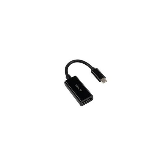 ADAPTADOR ACTECK SHIFT PLUS AD420 / USB C - DISPLAYPORT / 4K / 10 CM / NEGRO / AC-934718