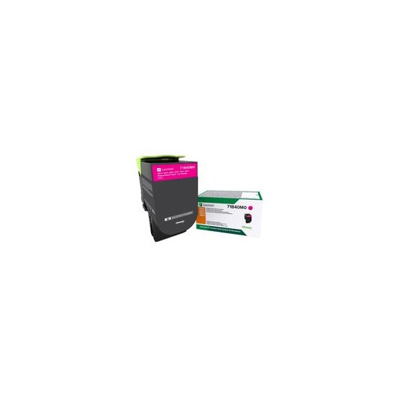 TONER LASER LEXMARK, COLOR MAGENTA, RENDIMIENTO ESTANDAR, NP: 71B40M0, HASTA 2,300 PAGINAS, 5% DE COBERTURA , PARA MODELOS:CS3