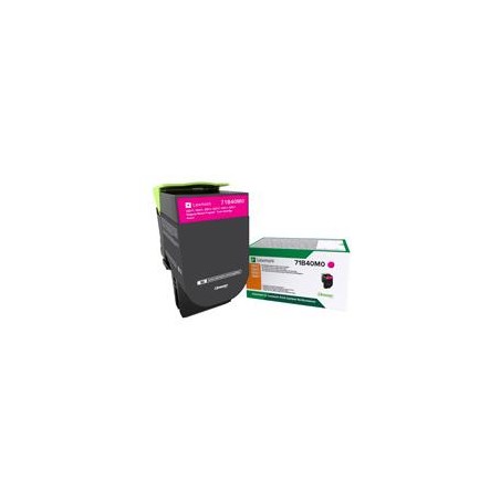 TONER LASER LEXMARK, COLOR MAGENTA, RENDIMIENTO ESTANDAR, NP: 71B40M0, HASTA 2,300 PAGINAS, 5% DE COBERTURA , PARA MODELOS:CS3