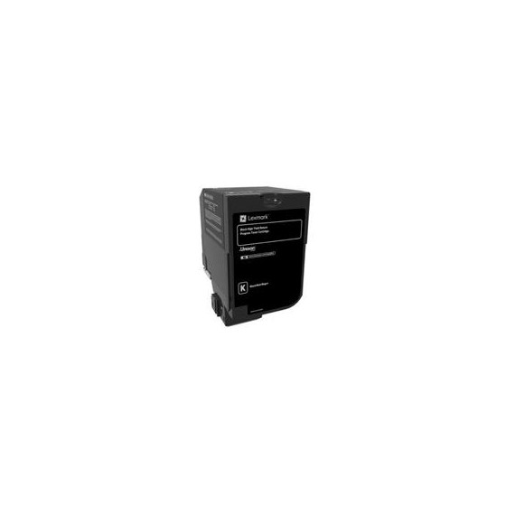 TONER LASER LEXMARK COLOR NEGRO ALTO RENDIMIENTO, NP 74C4HK0, HASTA 20000 PAGINAS, MODELOS CS725DE ,CS720DE