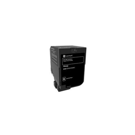 TONER LASER LEXMARK COLOR NEGRO ALTO RENDIMIENTO, NP 74C4HK0, HASTA 20000 PAGINAS, MODELOS CS725DE ,CS720DE