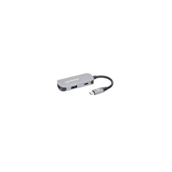 DOCKING USB,MANHATTAN,130707,-C 3 PTOS, HDMI/USB-A/USB-C PD