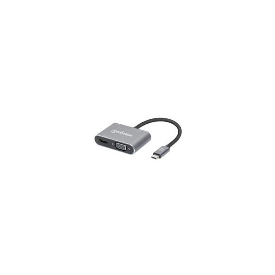 DOCKING USB,MANHATTAN,130691,-C  4 PTOS, HDMI/VGA, USB-A/USB-C PD