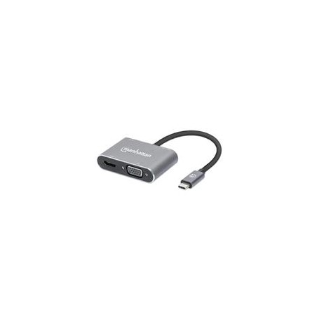 DOCKING USB,MANHATTAN,130691,-C  4 PTOS, HDMI/VGA, USB-A/USB-C PD