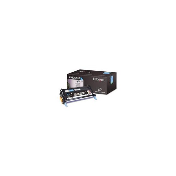 TONER LASER LEXMARK COLOR CYAN / RENDIMIENTO ESTANDAR / X560A2CG / HASTA 4,000 PAGINAS / 5% DE COBERTURA / PARA MODELOS: X560