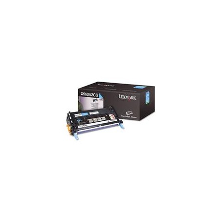 TONER LASER LEXMARK COLOR CYAN / RENDIMIENTO ESTANDAR / X560A2CG / HASTA 4,000 PAGINAS / 5% DE COBERTURA / PARA MODELOS: X560