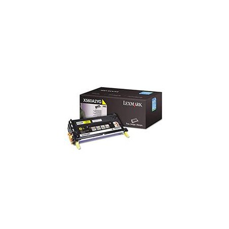 TONER LASER LEXMARK COLOR AMARILLO / RENDIMIENTO ESTANDAR / X560A2YG / HASTA 4,000 PAGINAS / 5 DE COBERTURA / PARA MODELOS X56