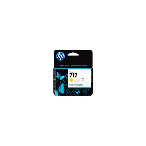 CARTUCHO DE TINTA HP DESIGNJET 712 AMARILLO, 29 ML, (3ED69A)