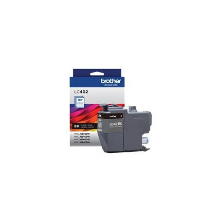 CARTUCHO BROTHER LC402BK NEGRO, RENDIMIENTO 550 PAGINAS