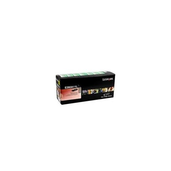 TONER LASER LEXMARK COLOR NEGRO RENDIMIENTO ESTANDAR, NP E260A11L, HASTA 3500 PAGINAS, MODELOS E260DN, E460DN, E360DN.