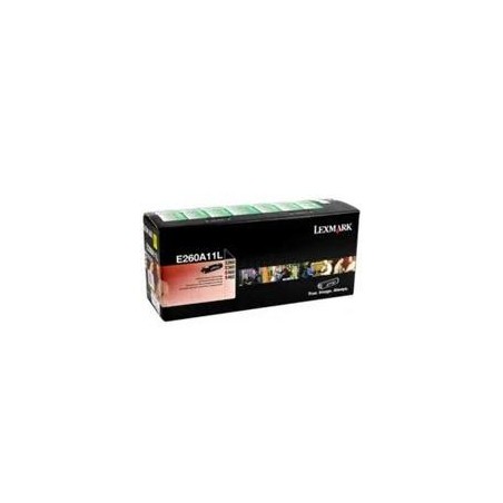 TONER LASER LEXMARK COLOR NEGRO RENDIMIENTO ESTANDAR, NP E260A11L, HASTA 3500 PAGINAS, MODELOS E260DN, E460DN, E360DN.