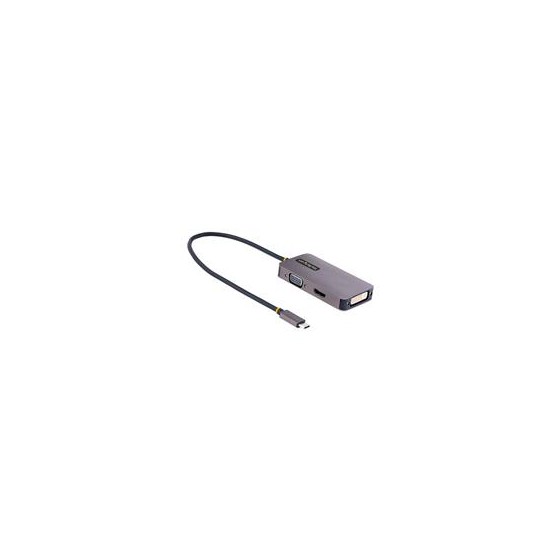 ADAPTADOR DE VIDEO USB C STARTECH.COM, ADAPTADOR USB TIPO C A HDMI VGA DVI HASTA 4K 60HZ, ADAPTADOR DE PANTALLA MULTIPUERTOS, 