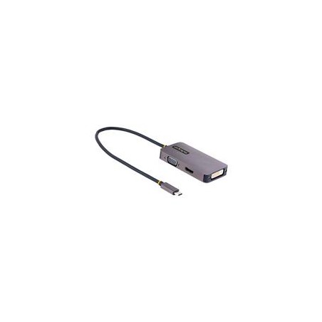 ADAPTADOR DE VIDEO USB C STARTECH.COM, ADAPTADOR USB TIPO C A HDMI VGA DVI HASTA 4K 60HZ, ADAPTADOR DE PANTALLA MULTIPUERTOS, 