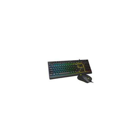 KIT ACTECK CREATOR AUREAN PRO MK477G / TECLADO Y MOUSE / ALAMBRICO / ILUMINACION LED / 105 TECLAS / ANTI-GOSTING / MULTIMEDIA 