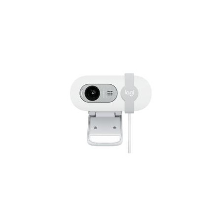 WEBCAM LOGITECH BRIO 100 BLANCO FHD 1080 A 30 FPS 58Â° RIGHTLIGHT 2, MICROFONO USB-A WIN/  MAC / CHROME