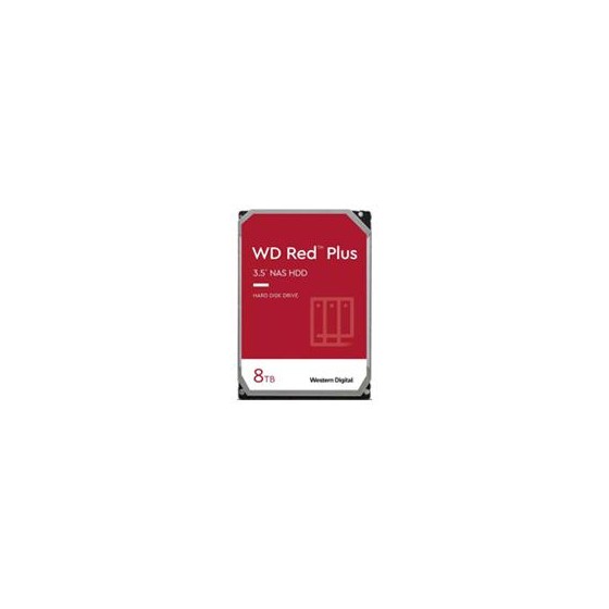 DISCO DURO INTERNO WD RED PLUS 8TB 3.5 ESCRITORIO SATA3 6GB/S 256MB 5640RPM 24X7 HOTPLUG NAS 1-8 BAHIAS WD80EFPX